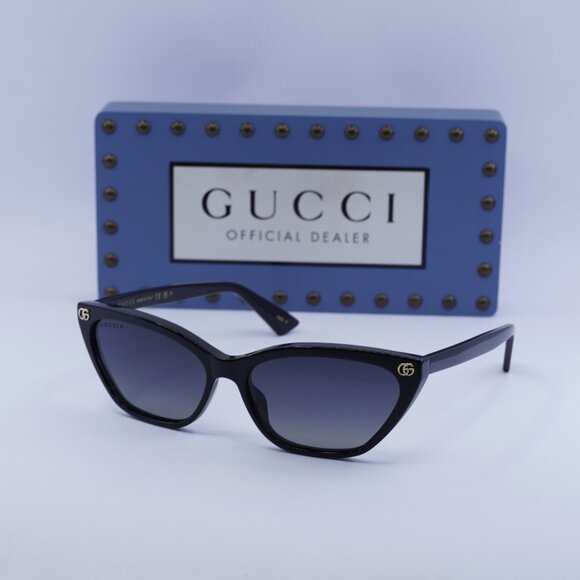 Gucci GG1815S 005 Cat Eye Sunglasses – Black/Grey Polarized - Picture 1 of 11